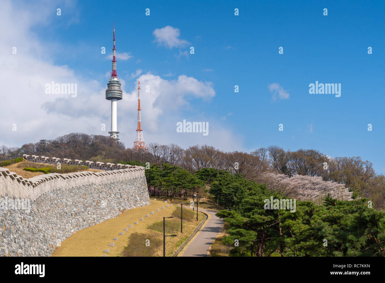 Seoul City Skyline,South Korea. Stock Photo