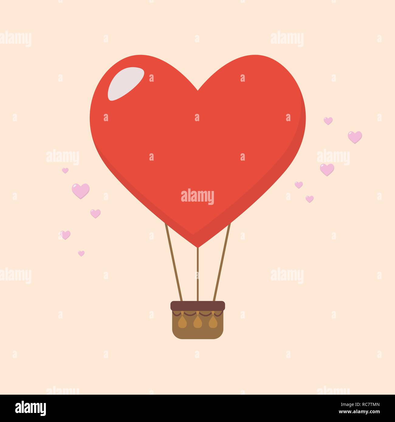 Big heart balloon. Vector illustration Stock Vector Image & Art - Alamy