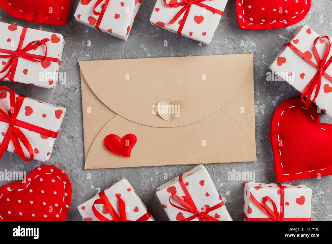Red Red Hearts Cash Envelope