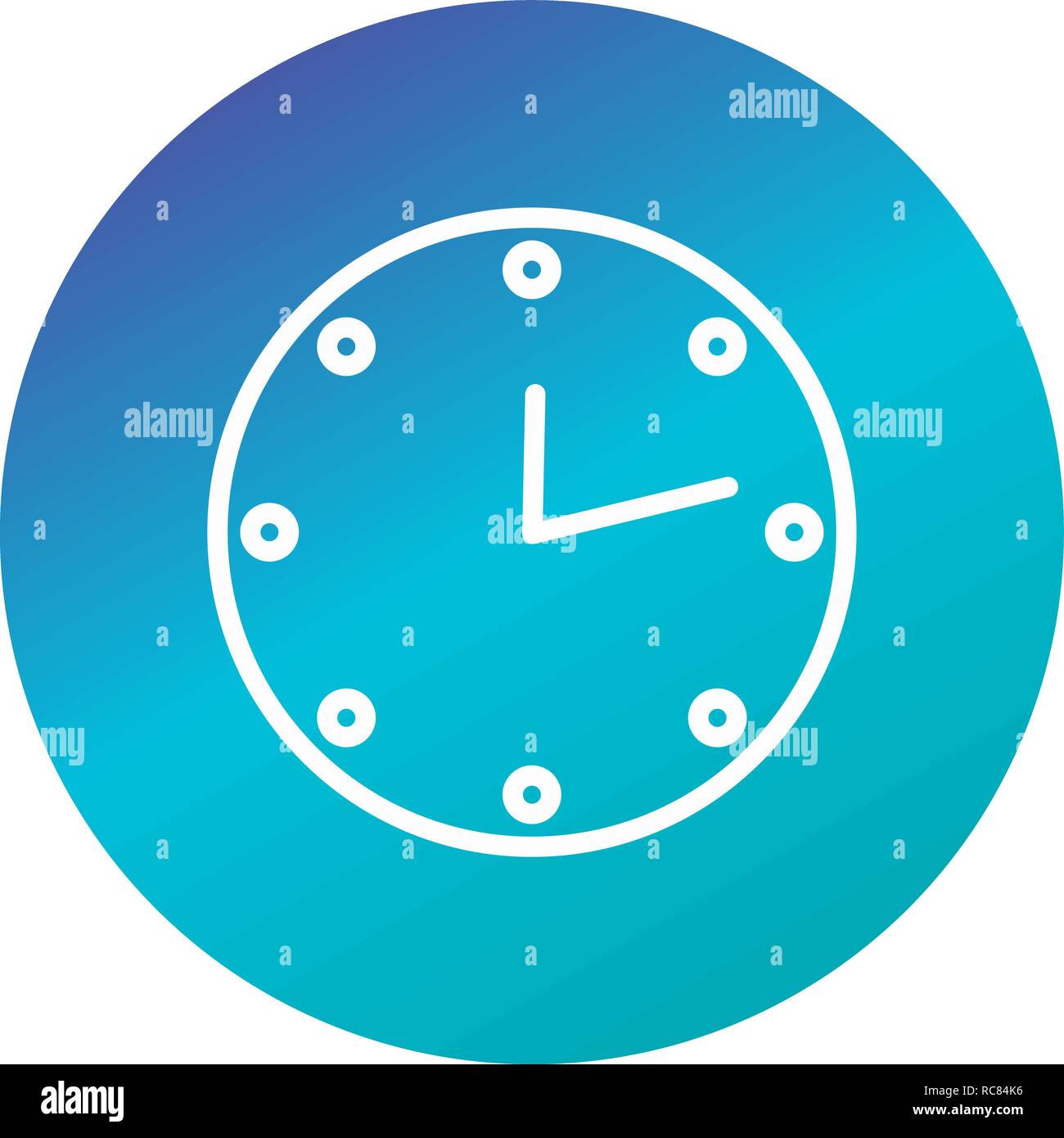 Vector Clock Icon Stock Vector Image & Art - Alamy