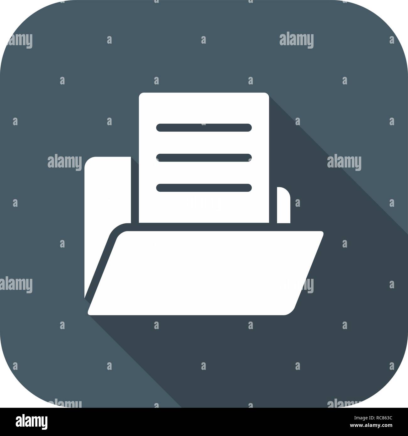 Vector Document in Folder Icon Stock Vector Image & Art - Alamy