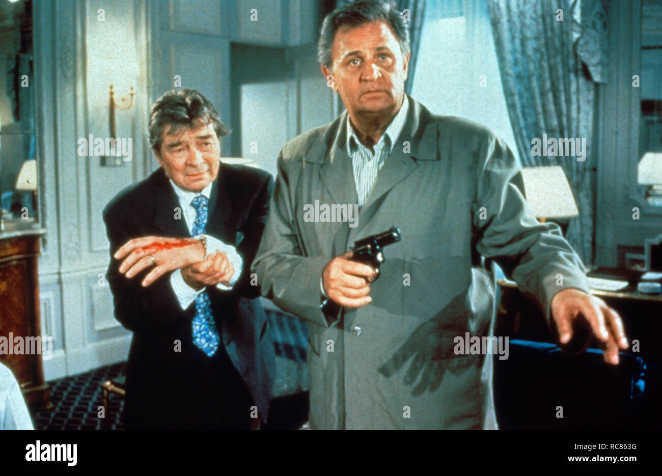 Navarro, aka: Kommissar Navarro, Fernsehserie, Frankreich/Schweiz 1989 - 2006, Darsteller: Roger Hanin (rechts), Serge Sauvion Stock Photo