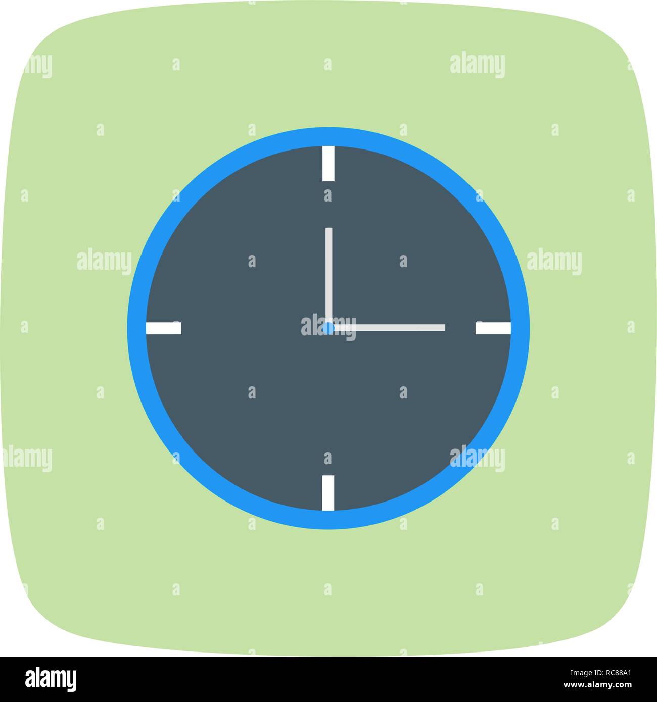 Vector Clock Icon Stock Vector Image & Art - Alamy