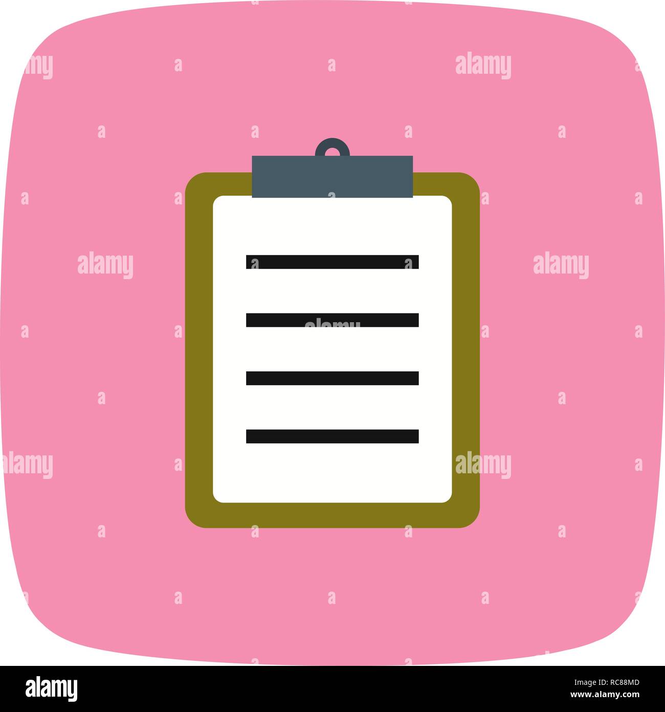 Vector Clipboard Icon Stock Vector