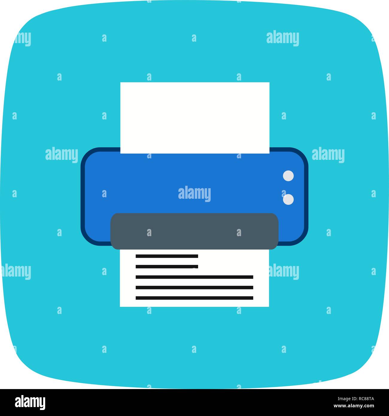 Vector Print Icon Stock Vector