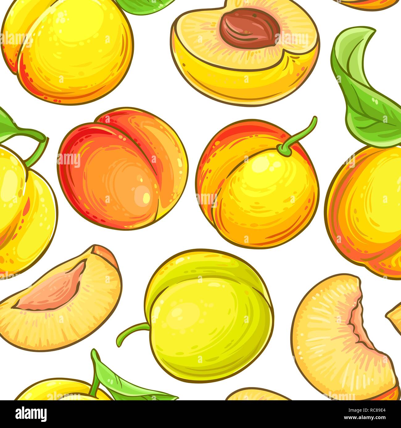 peach vector pattern on white background Stock Vector