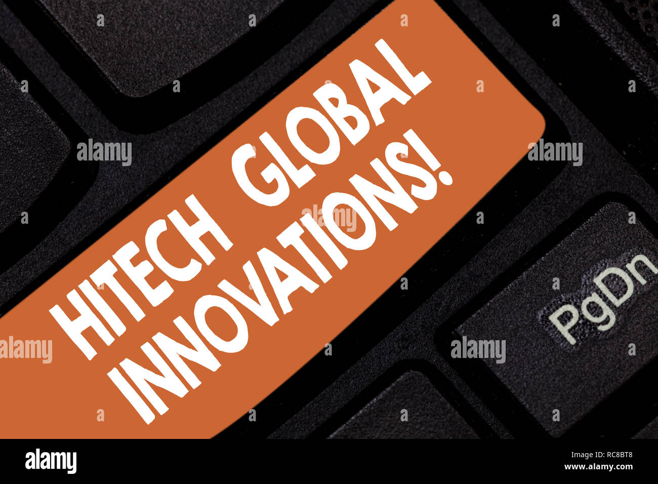 Handwriting text Hitech Global Innovations. Concept meaning Cutting