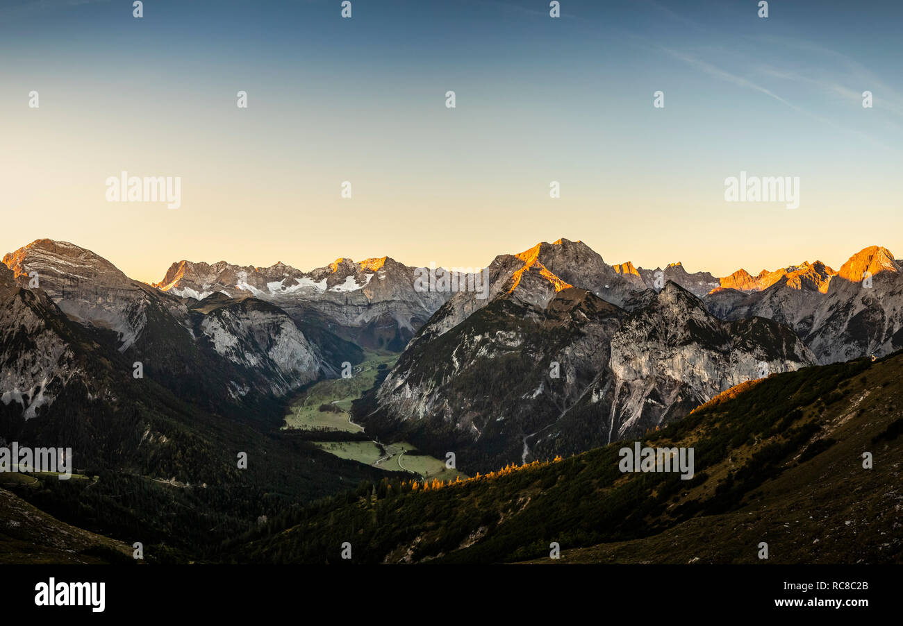 View of Karwendel region, Hinterriss, Tirol, Austria Stock Photo Alamy