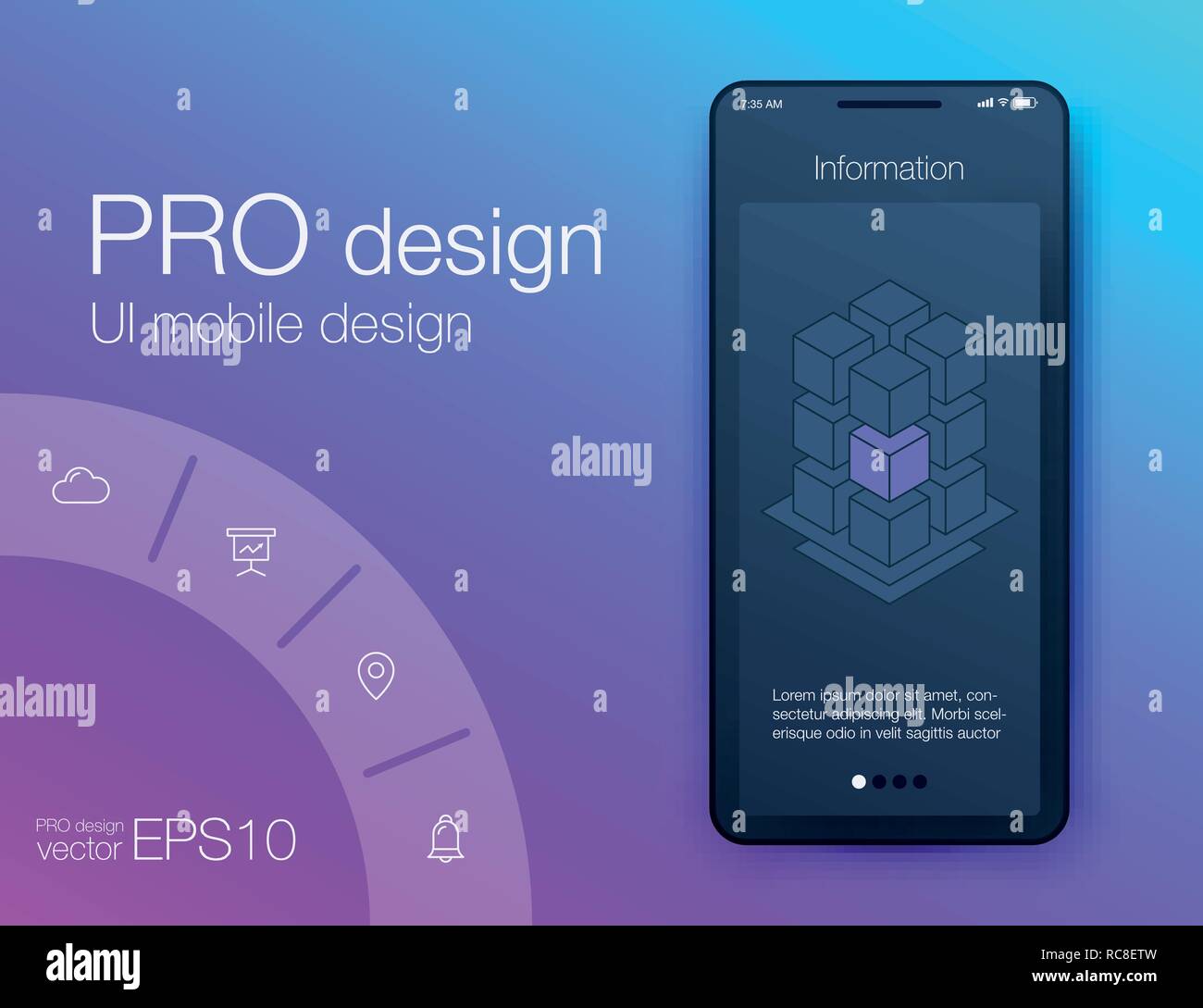 Mobile phone application for analytics. stock vector Stock Vector Image ...