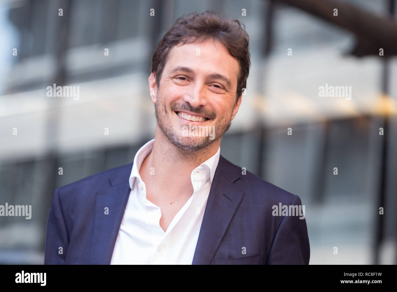 Roma, Italy. 14th Jan, 2019. Volfango De Biasi Photocall of the Italian film "L'Agenzia dei Bugiardi" Credit: Matteo Nardone/Pacific Press/Alamy Live News Stock Photo