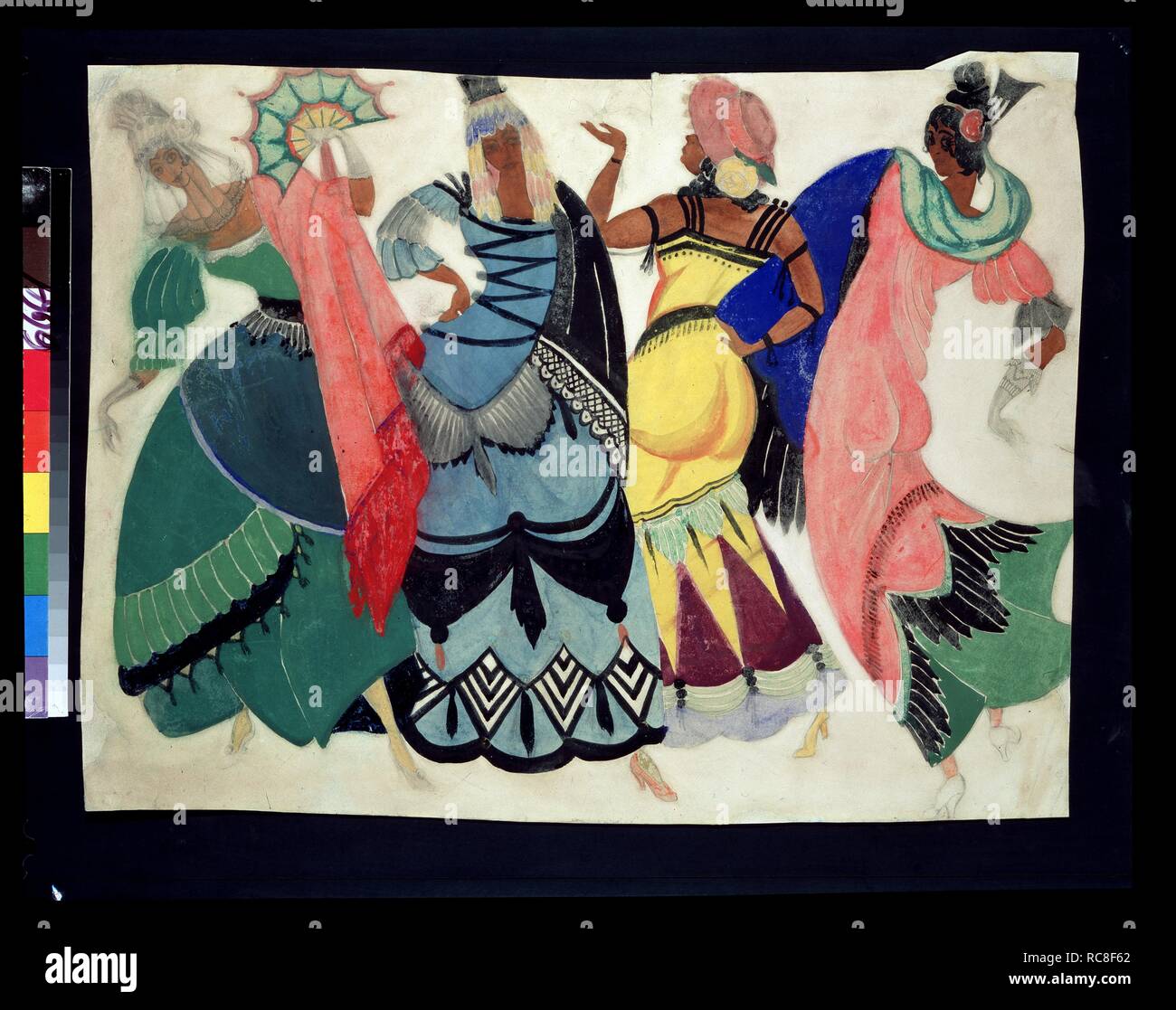 Costume design for the opera Carmen by G. Bizet. Museum: State Tretyakov Gallery, Moscow. Author: Fedorovsky, Fyodor Fyodorovich. Stock Photo