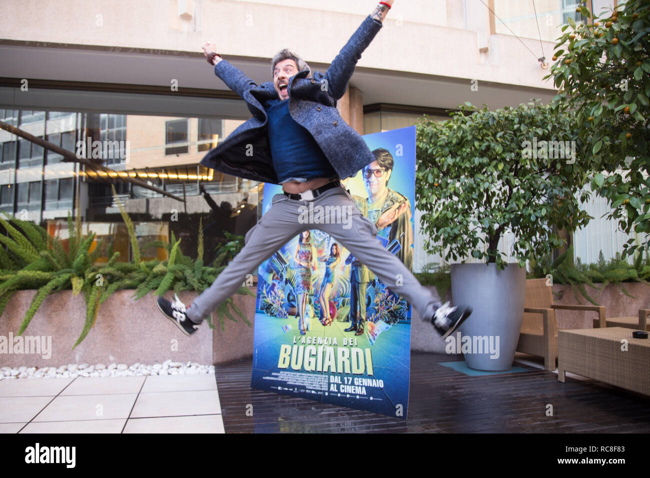 Roma, Italy. 14th Jan, 2019. Paolo Ruffini Photocall of the Italian film "L'Agenzia dei Bugiardi" Credit: Matteo Nardone/Pacific Press/Alamy Live News Stock Photo