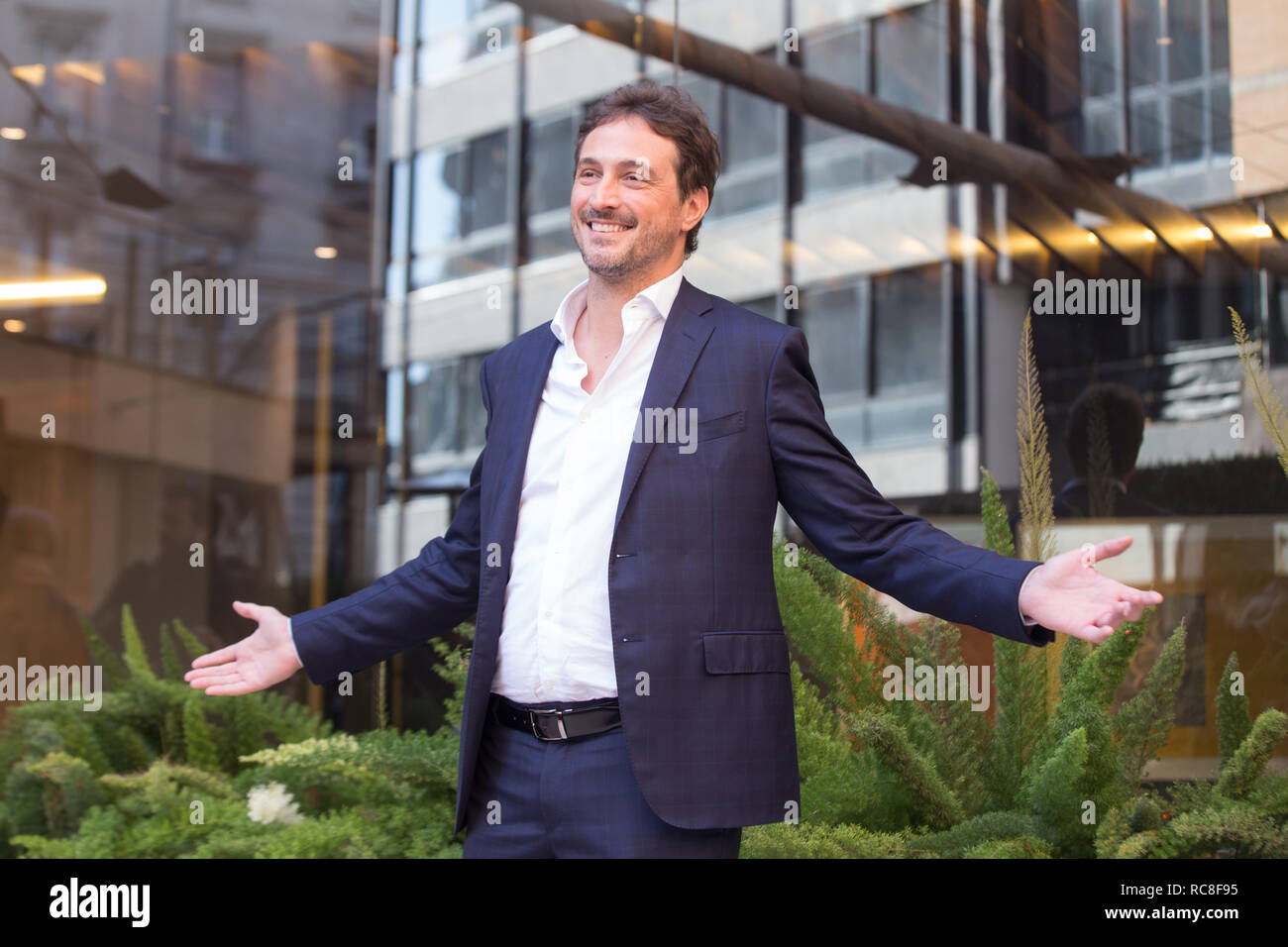 Roma, Italy. 14th Jan, 2019. Volfango De Biasi Photocall of the Italian film "L'Agenzia dei Bugiardi" Credit: Matteo Nardone/Pacific Press/Alamy Live News Stock Photo