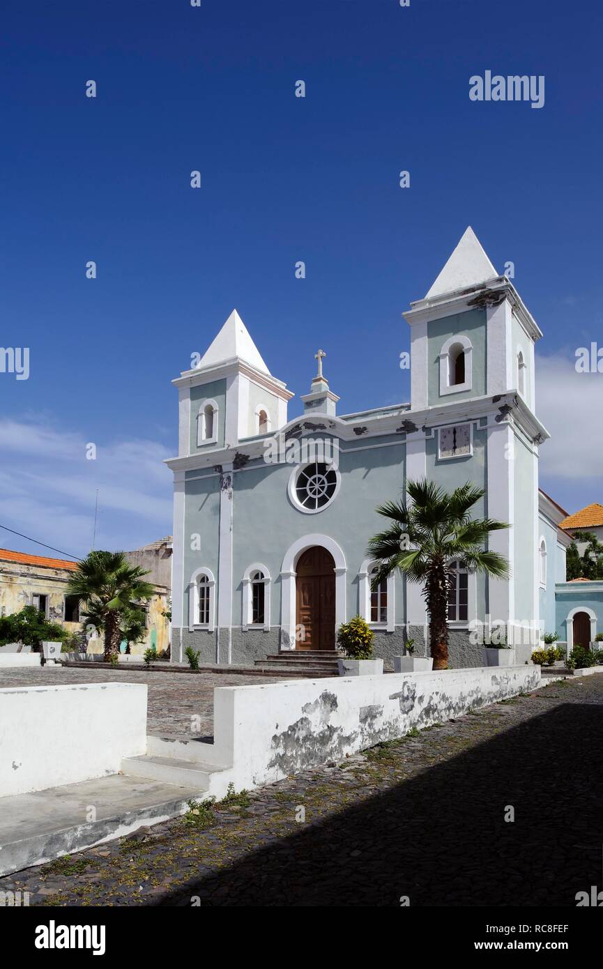 Igreja Nossa Senhora da Conceicao church, Sao Filipe, Foto, Cape Verde, Africa Stock Photo