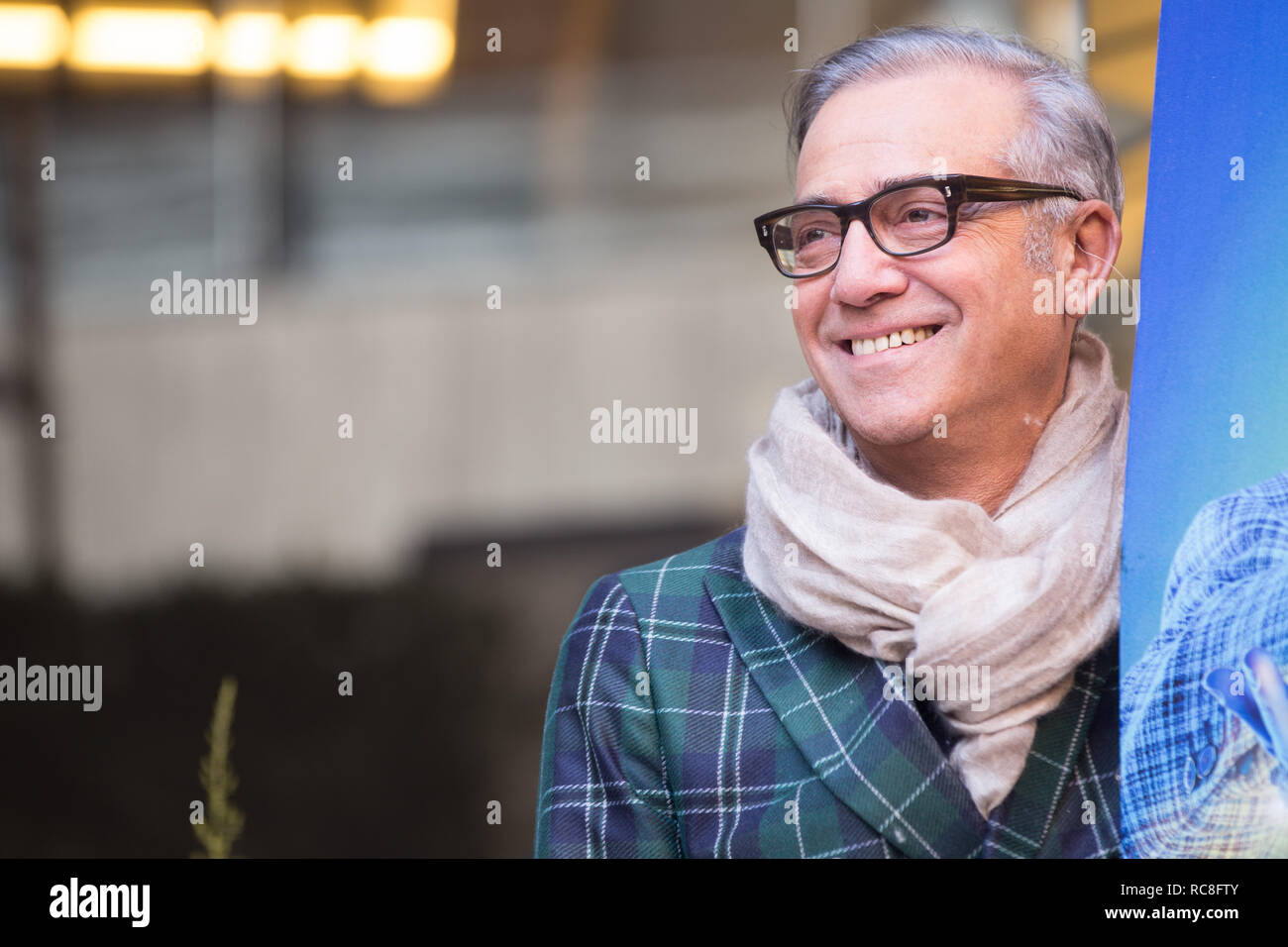 Roma, Italy. 14th Jan, 2019. Massimo Ghini Photocall of the Italian film "L'Agenzia dei Bugiardi" Credit: Matteo Nardone/Pacific Press/Alamy Live News Stock Photo