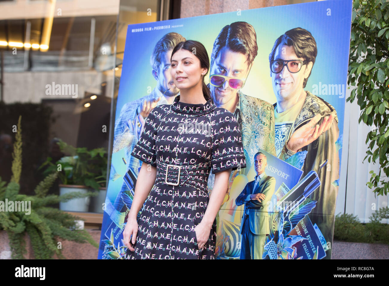Roma, Italy. 14th Jan, 2019. Alessandra Mastronardi Photocall of the Italian film "L'Agenzia dei Bugiardi" Credit: Matteo Nardone/Pacific Press/Alamy Live News Stock Photo