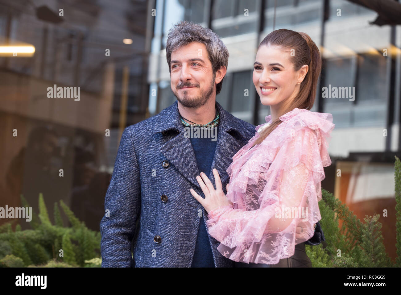 Roma, Italy. 14th Jan, 2019. Paolo Ruffini and Diana Del Bufalo Photocall of the Italian film "L'Agenzia dei Bugiardi" Credit: Matteo Nardone/Pacific Press/Alamy Live News Stock Photo