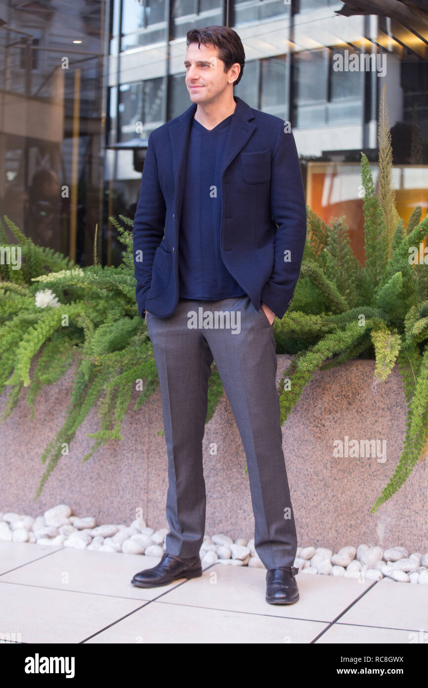 Roma, Italy. 14th Jan, 2019. Giampaolo Morelli Photocall of the Italian film "L'Agenzia dei Bugiardi" Credit: Matteo Nardone/Pacific Press/Alamy Live News Stock Photo