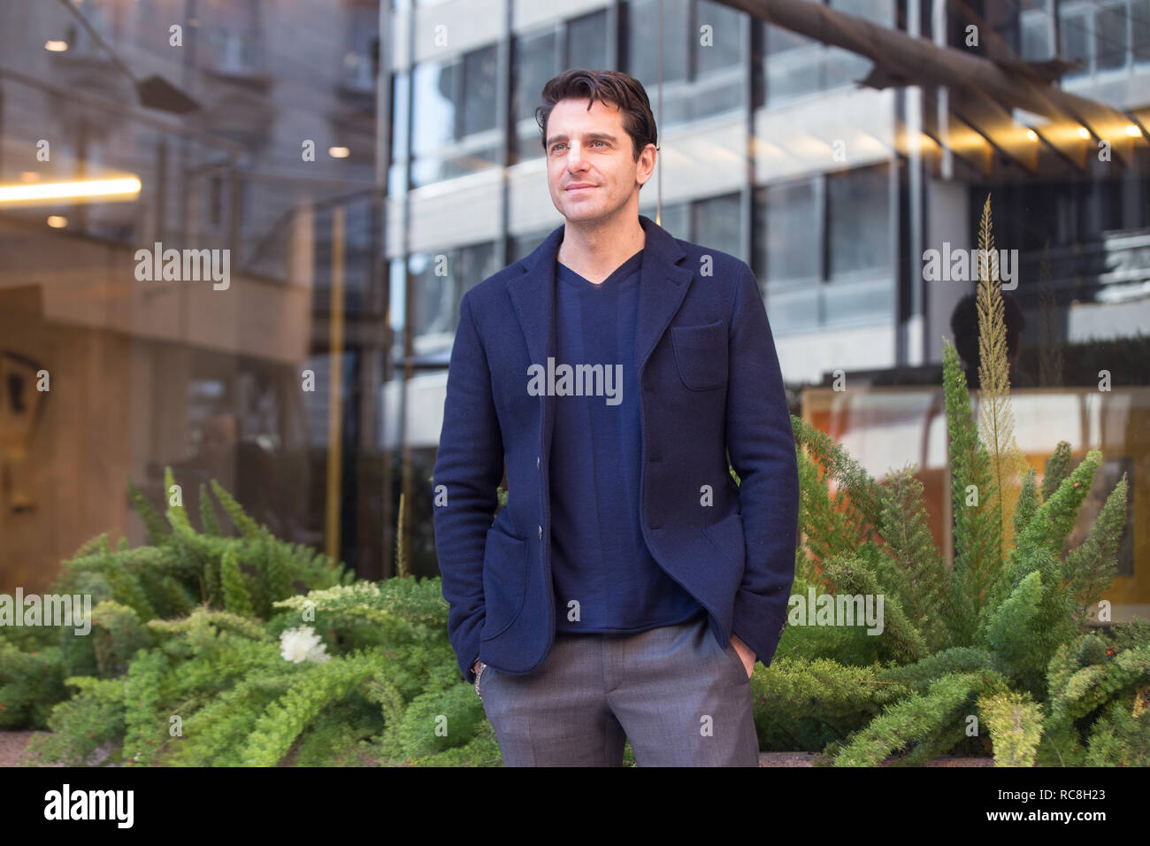 Roma, Italy. 14th Jan, 2019. Giampaolo Morelli Photocall of the Italian film "L'Agenzia dei Bugiardi" Credit: Matteo Nardone/Pacific Press/Alamy Live News Stock Photo
