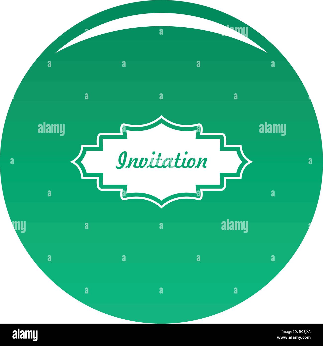 Invitation label icon. Simple illustration of invitation label vector