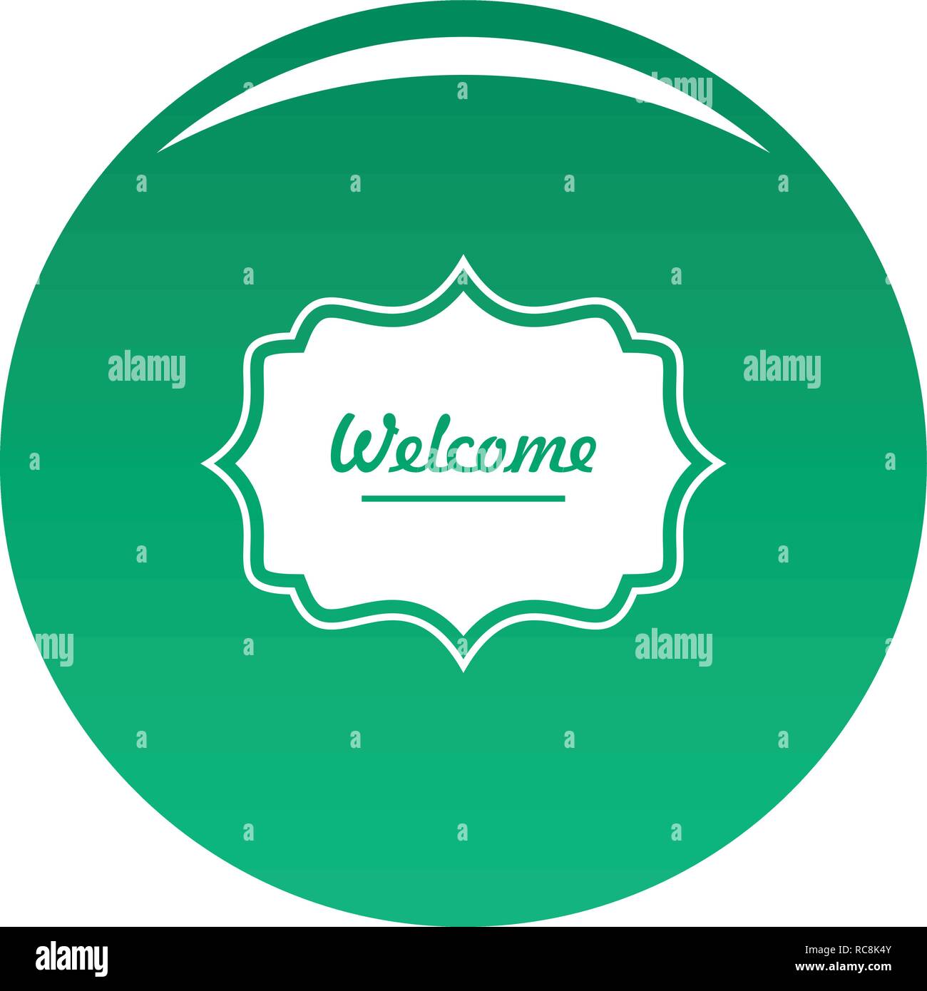 Weicome labelcicon. Simple illustration of weicome label vector icon ...