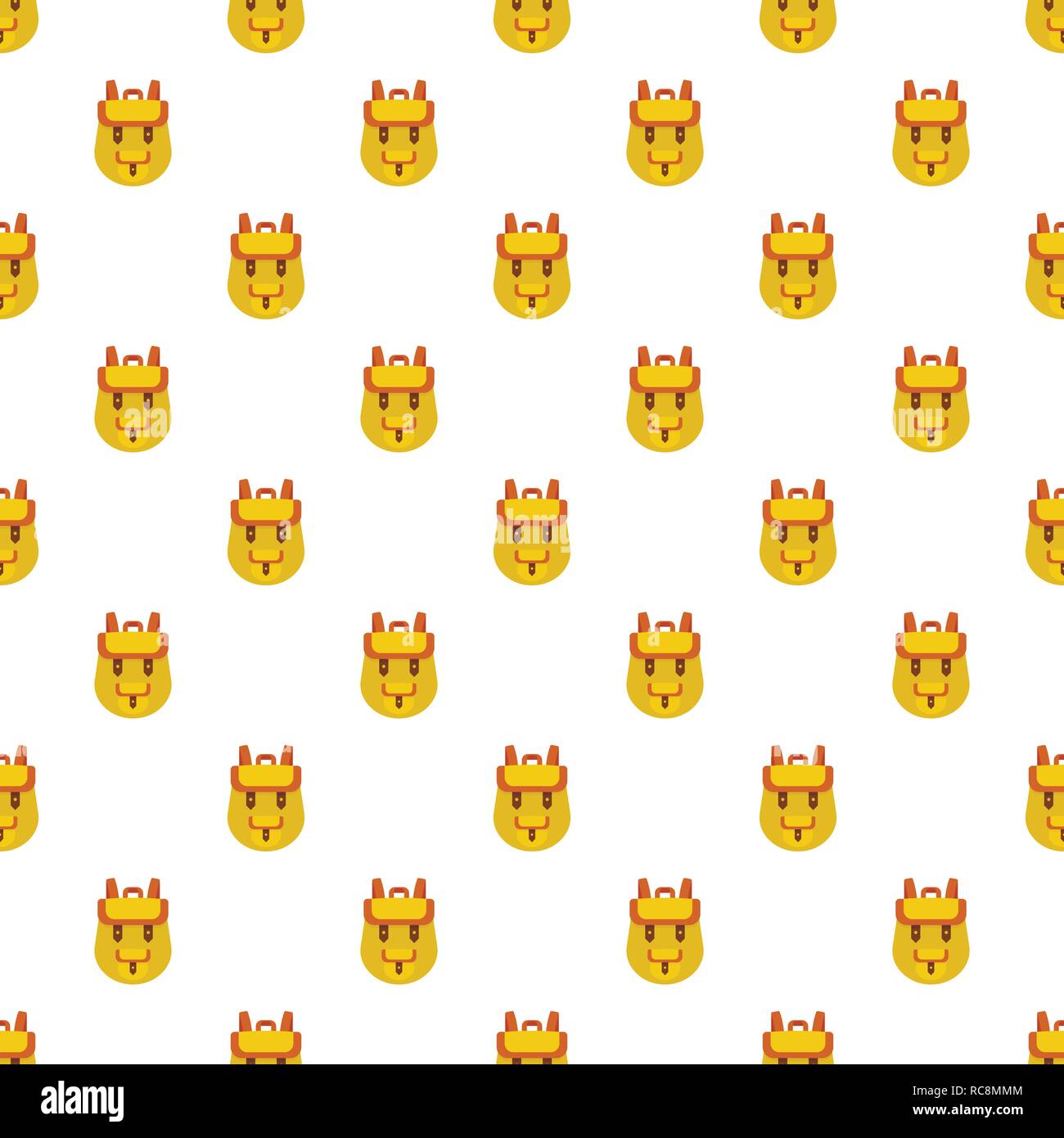 Backpack pattern seamless vector repeat for any web design Stock Vector