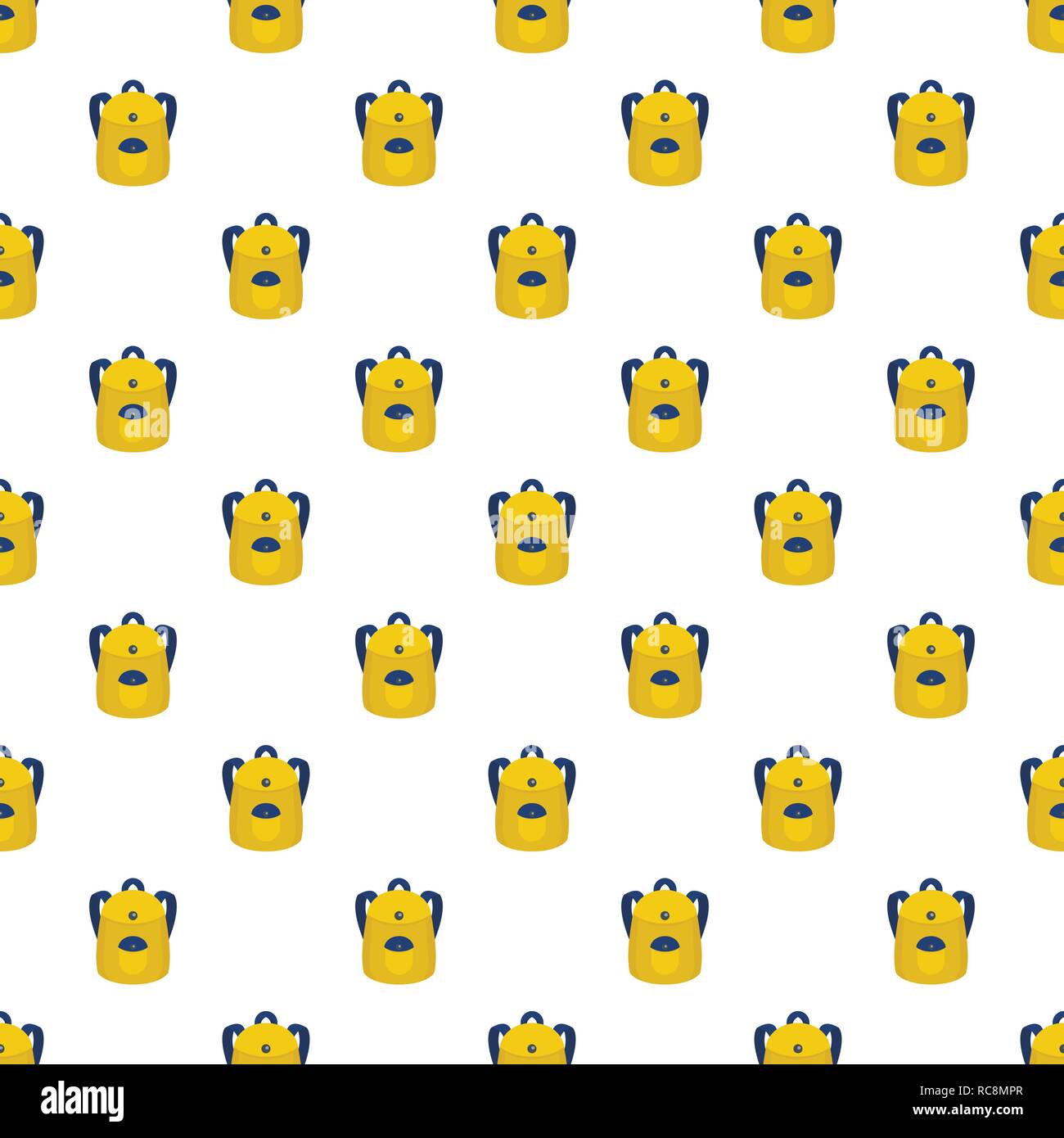 School backpack pattern seamless vector repeat for any web design Stock Vector