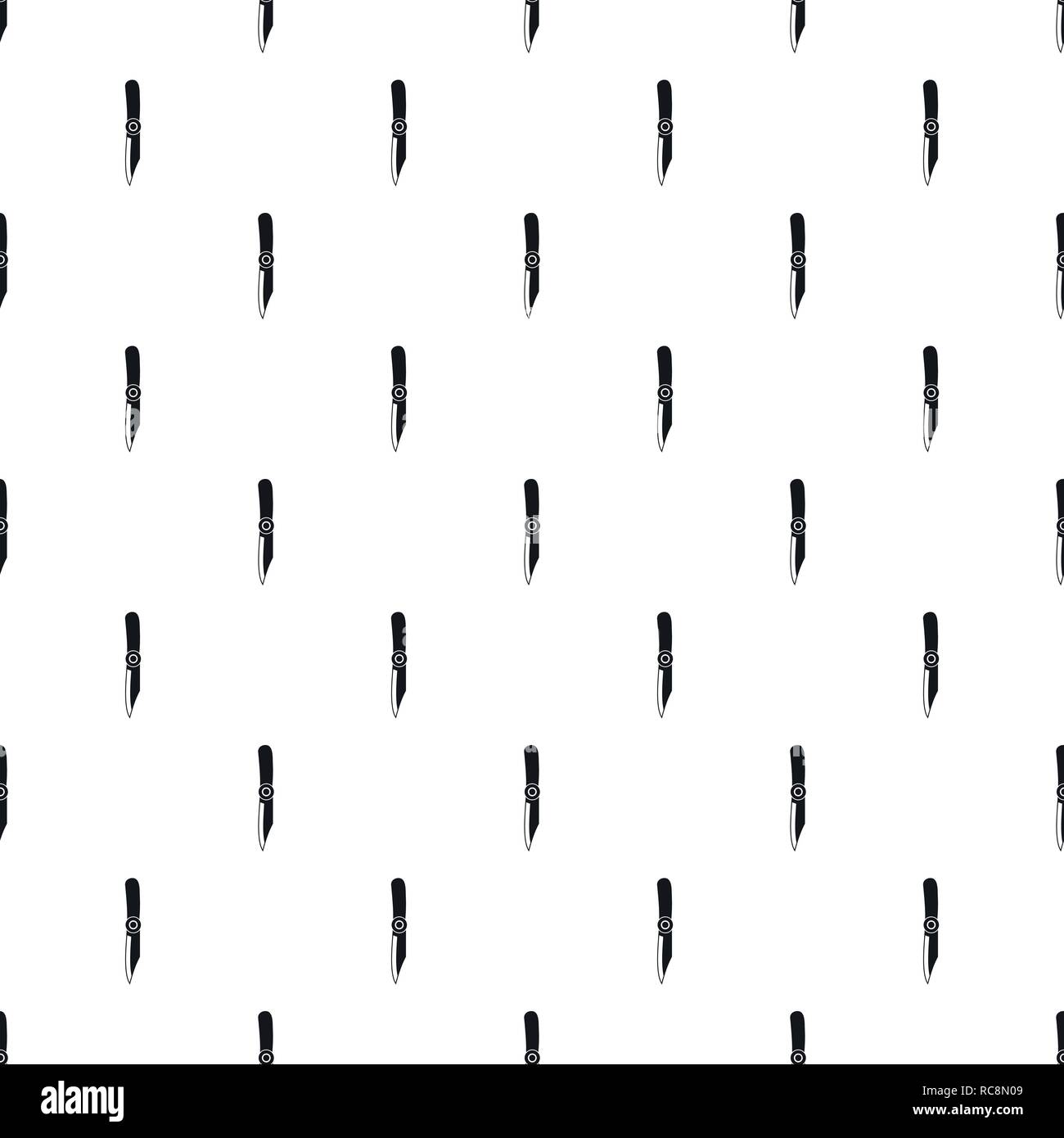 Camp knife pattern seamless vector repeat geometric for any web design Stock Vector