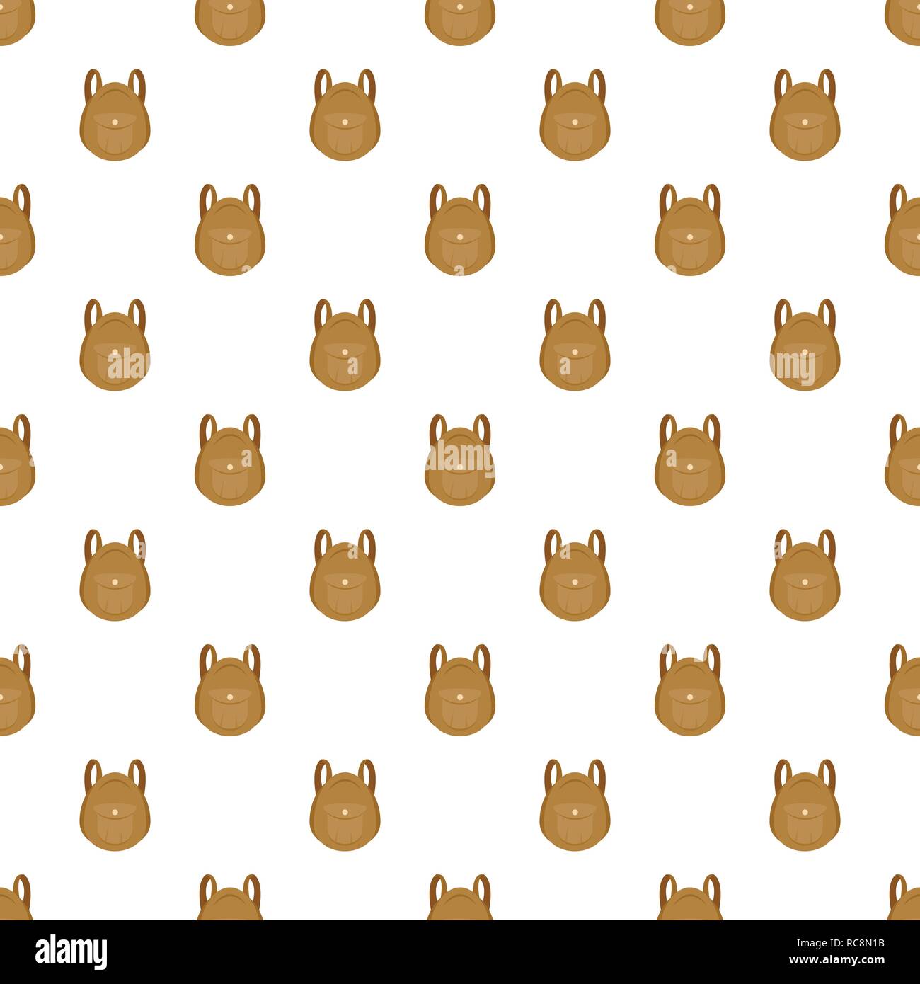 Tourist backpack pattern seamless vector repeat for any web design Stock Vector