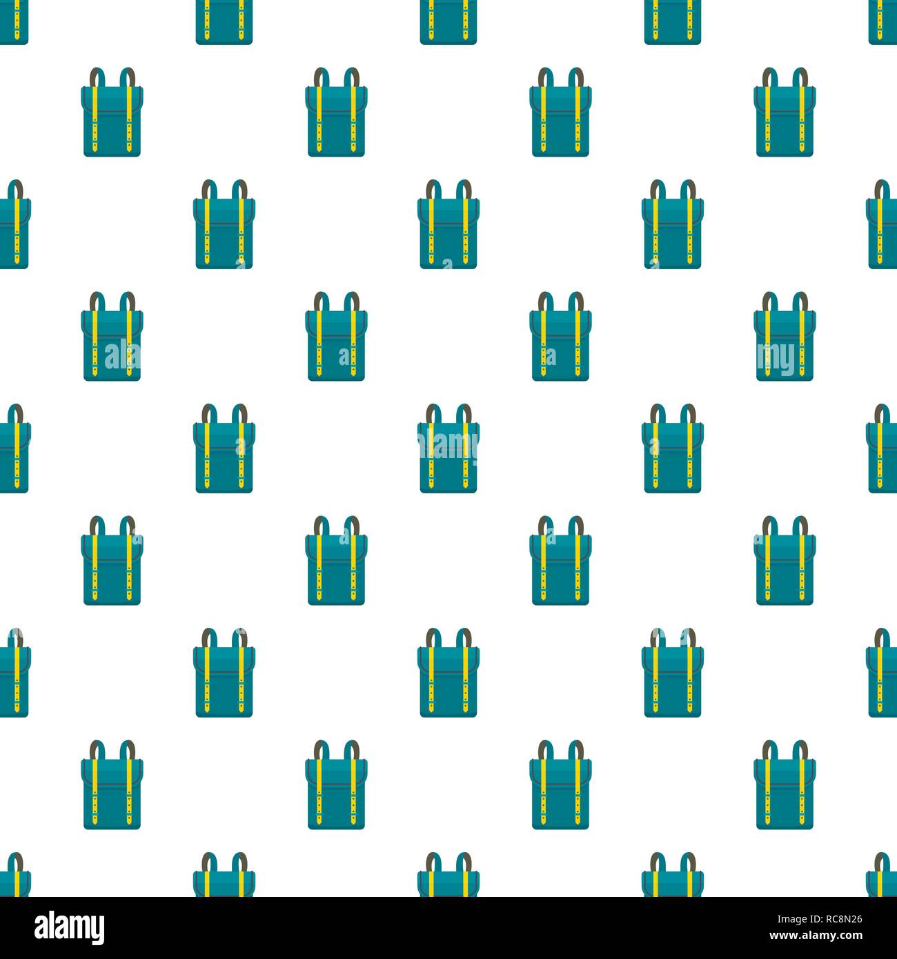 Boy backpack pattern seamless vector repeat for any web design Stock Vector