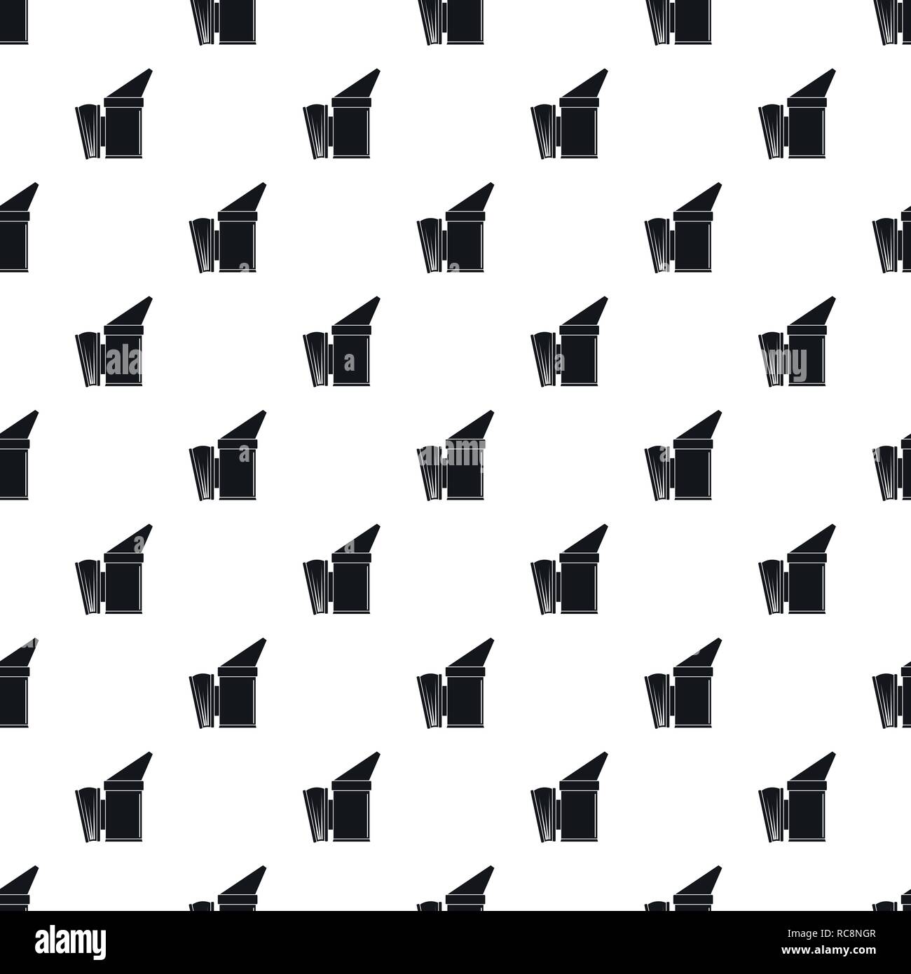 Bee smoker pattern seamless vector repeat geometric for any web design Stock Vector