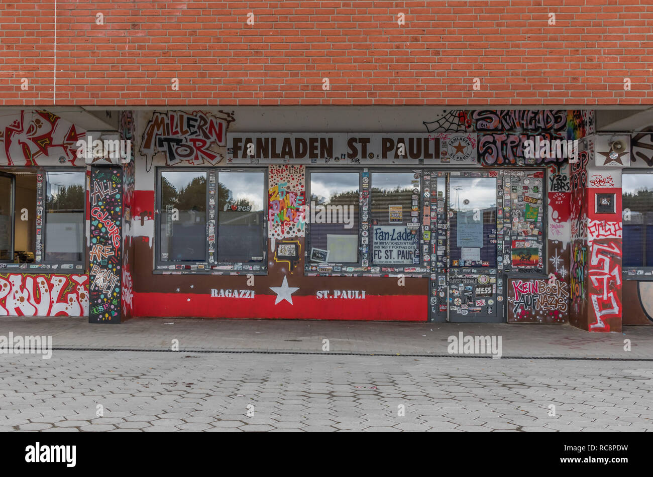 Hamburg, Germany - with its supporters identified with their support of