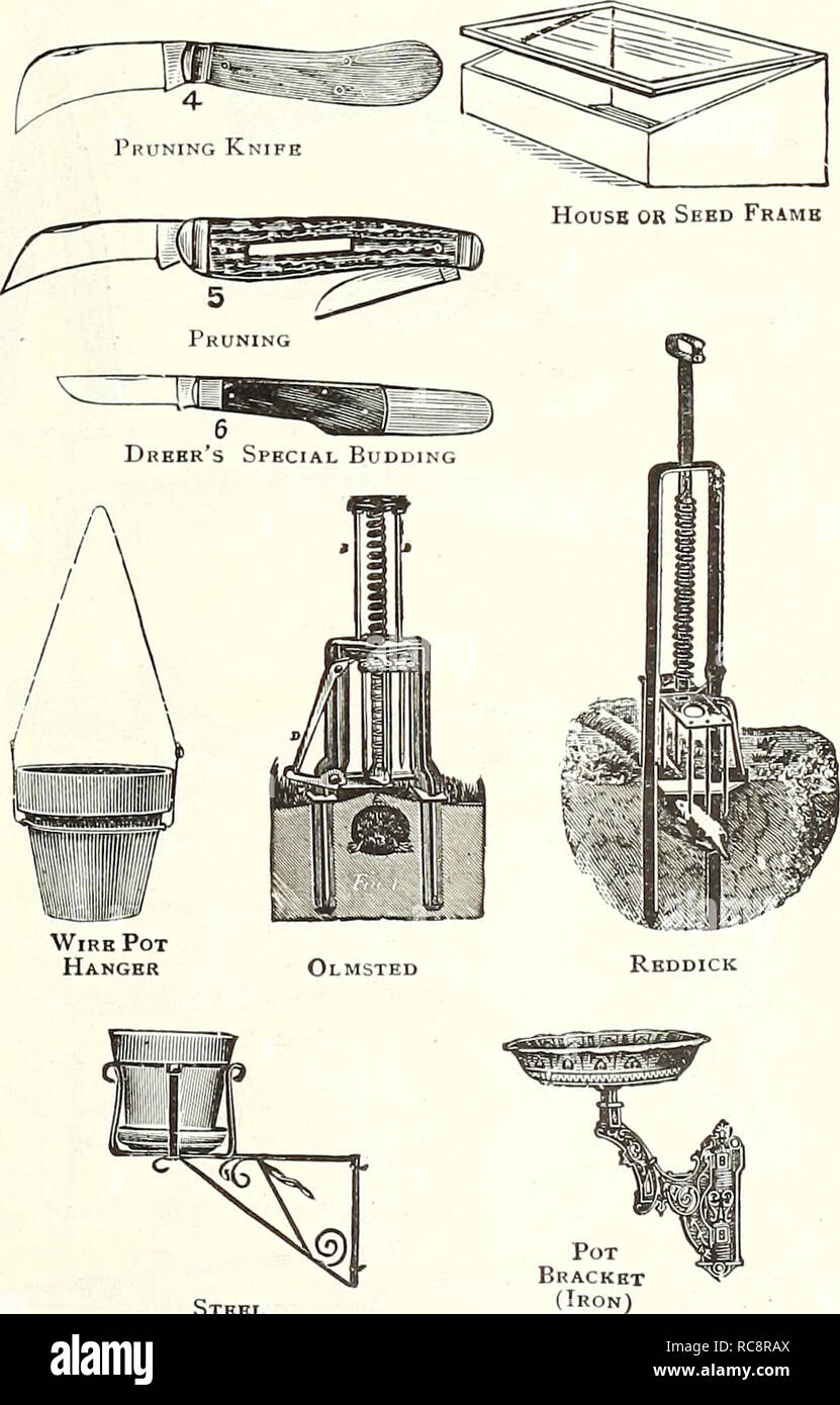 Dreer's garden book 1922. Seeds Catalogs; Nursery stock Catalogs; Gardening  Equipment and supplies Catalogs; Flowers Seeds Catalogs; Vegetables Seeds  Catalogs; Fruit Seeds Catalogs. Keystone Leaf Rack Attachment. Steel Pot  Bracket Prices