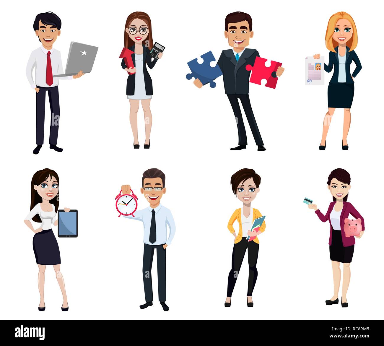Business people, set of eight poses. Business men and women cartoon characters. Vector illustration Stock Vector Image & Art - Alamy Business people, set of eight poses. Business men and women cartoon characters. Vector illustration Stock Vector Image & Art - Alamy