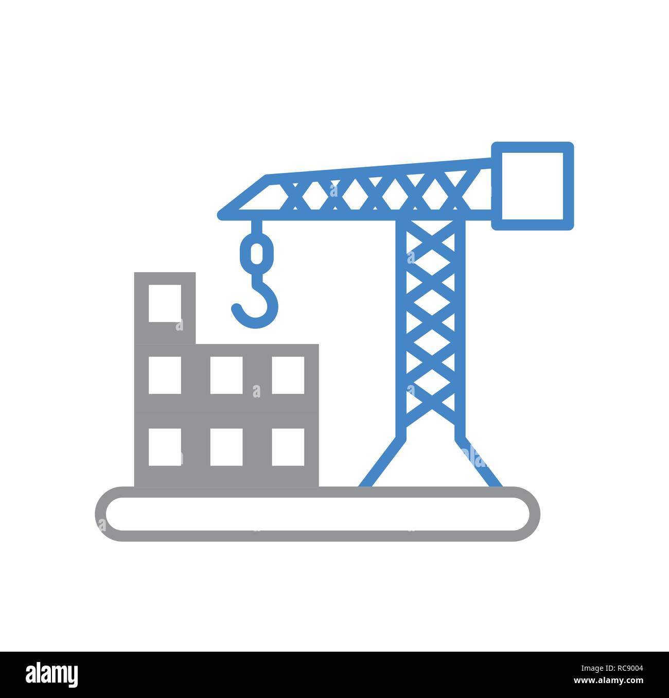 Construction icon on white background for graphic and web design ...