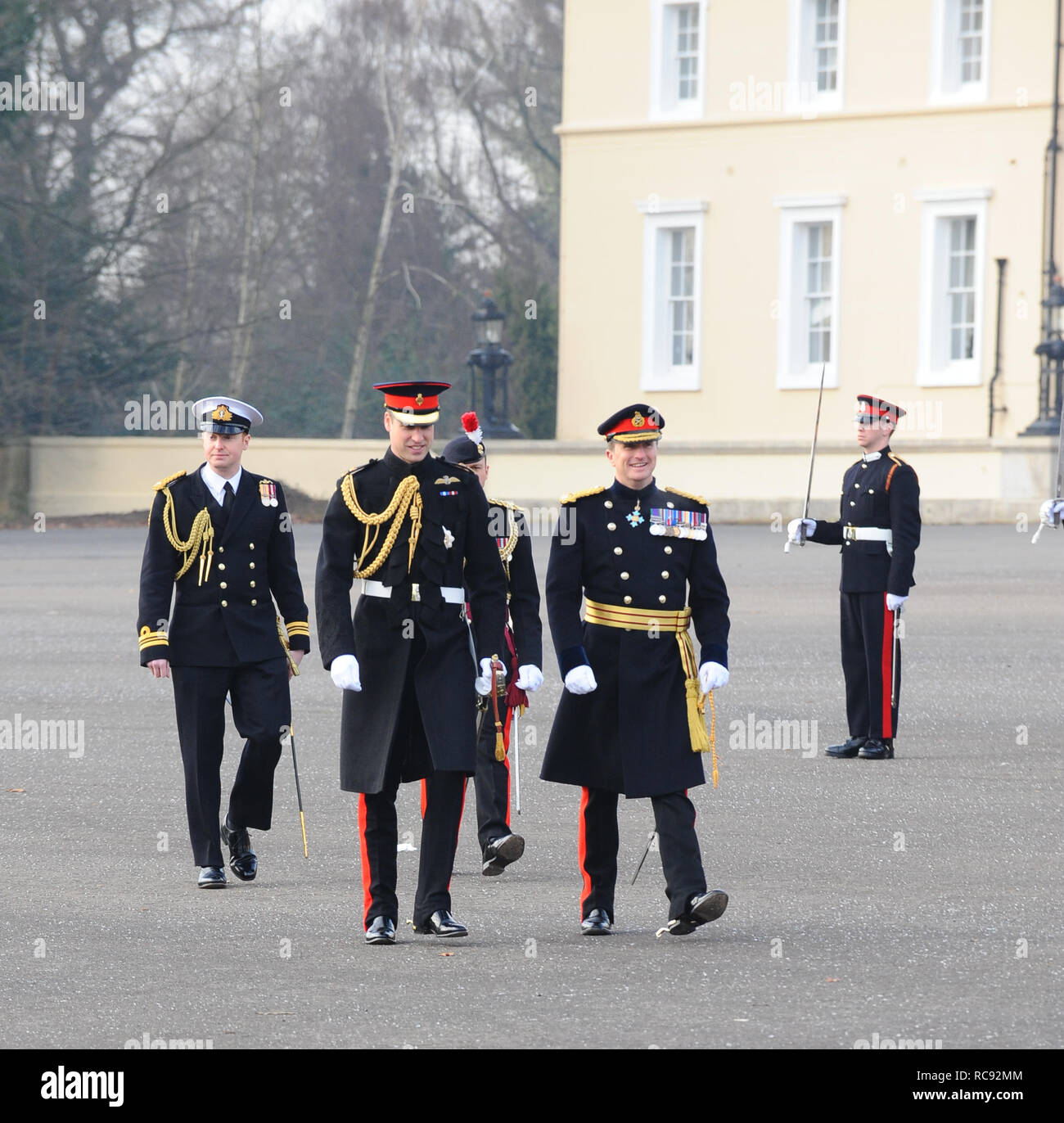 Prince William, The Duke of Cambridge attends the Sovereign's Parade at the Royal Military Academy Sandhurst  Featuring: General Views, Duke of Cambridge Where: London, United Kingdom When: 14 Dec 2018 Credit: WENN.com Stock Photo