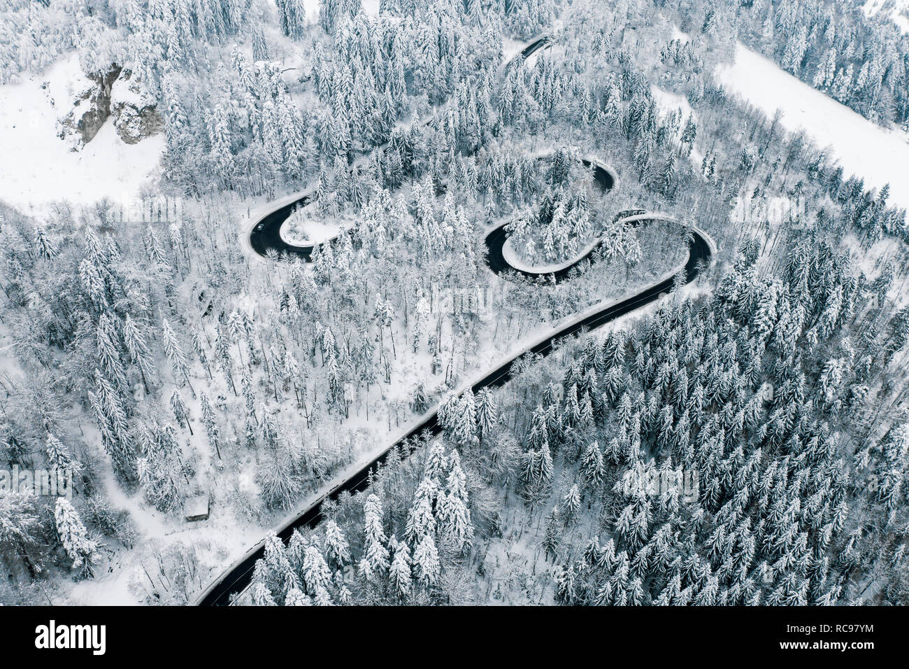 After severe snowfall aerial hi-res stock photography and images - Alamy
