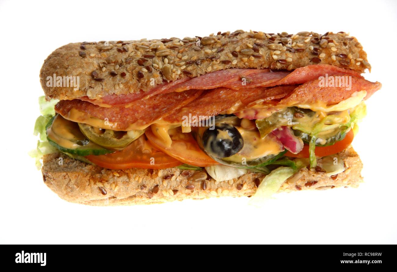 Fast food, sandwich from the Subway restaurant chain Stock Photo