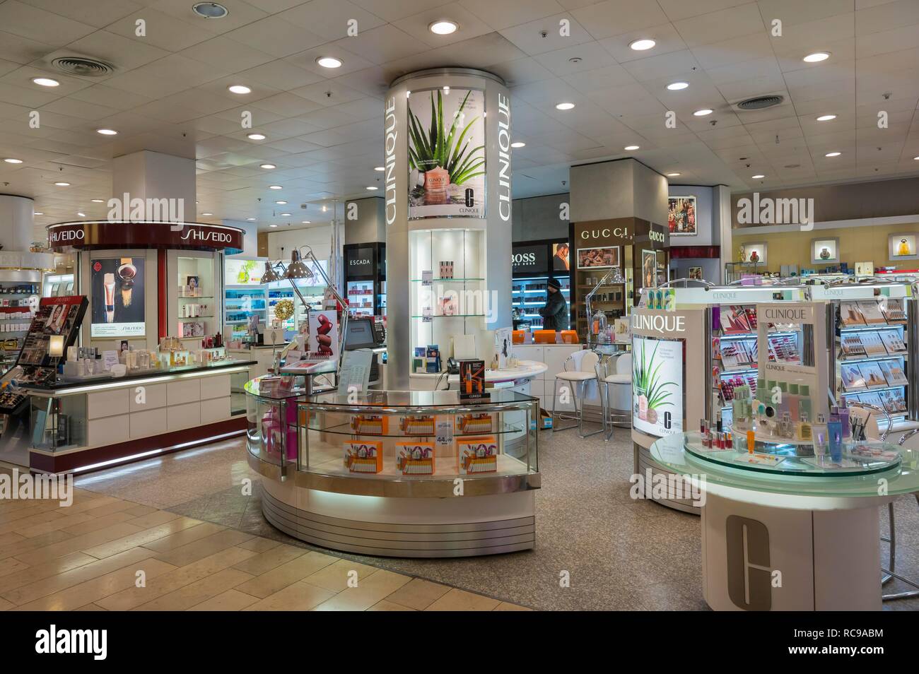 Cosmetics department in a department store, Munich, Upper Bavaria, Bavaria,  Germany Stock Photo - Alamy