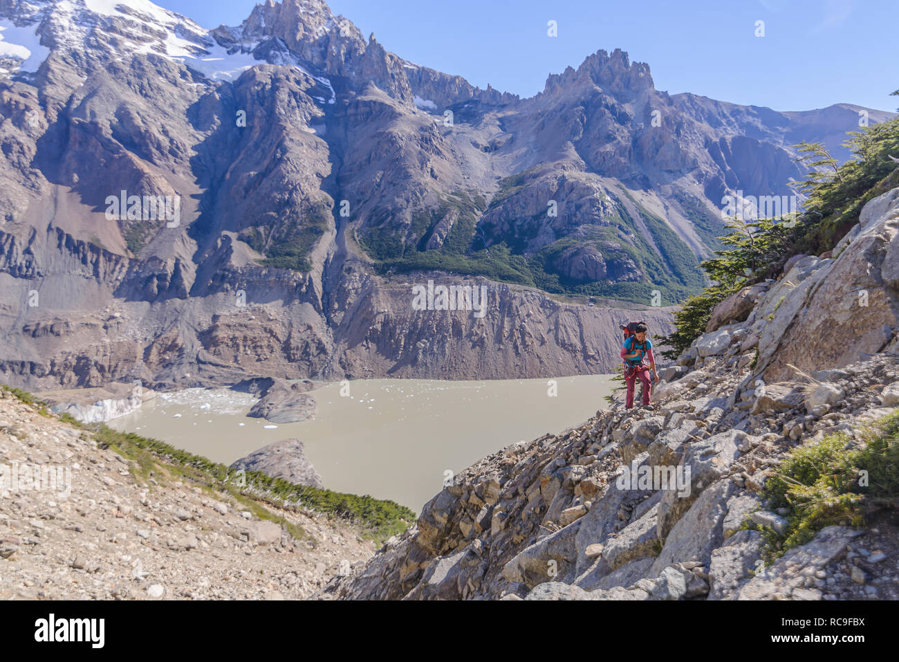 Rock climbing in El Chaltén, south Patagonia, Argentina Stock Photo Alamy