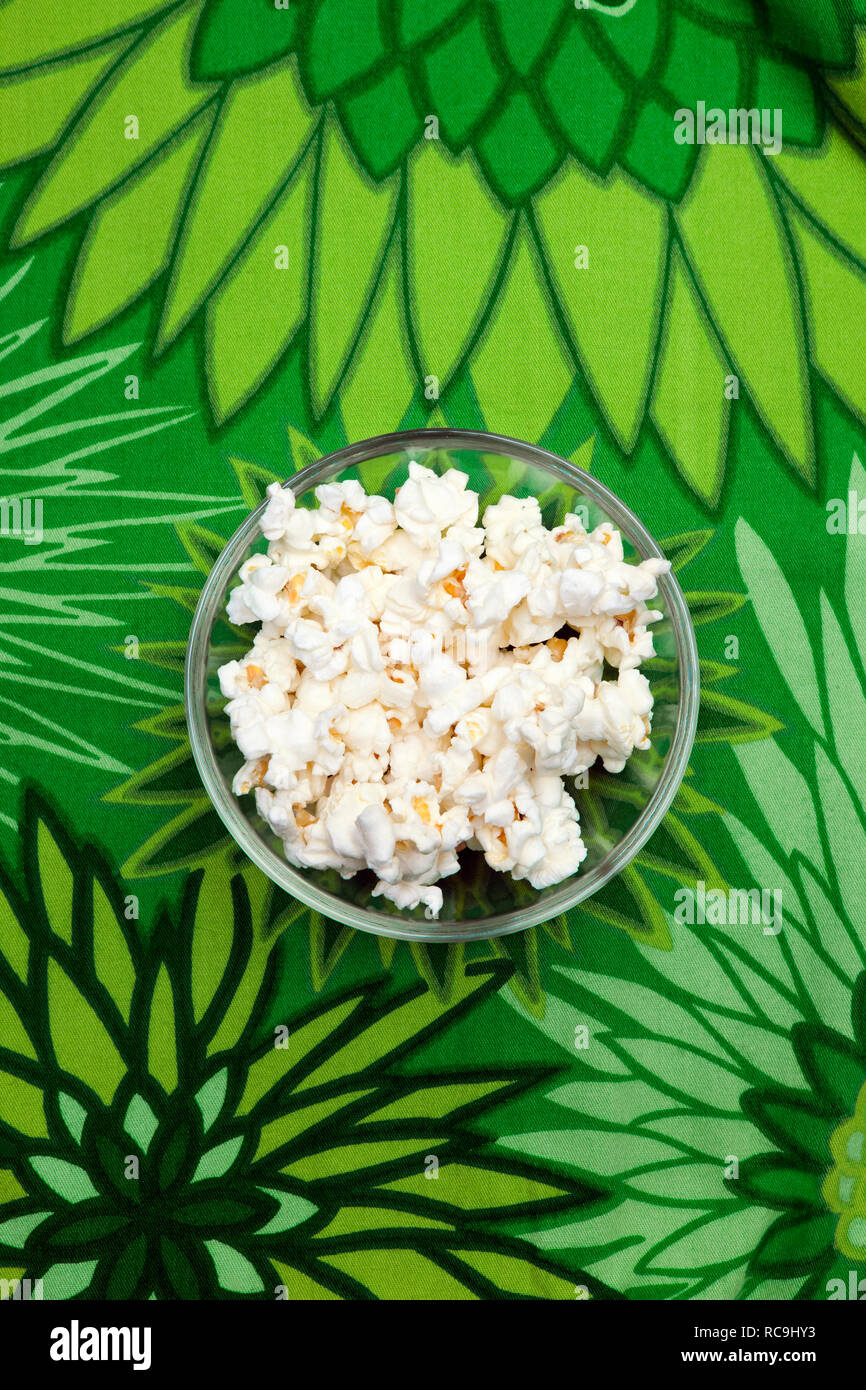 Popcorn in bowl Stock Photo