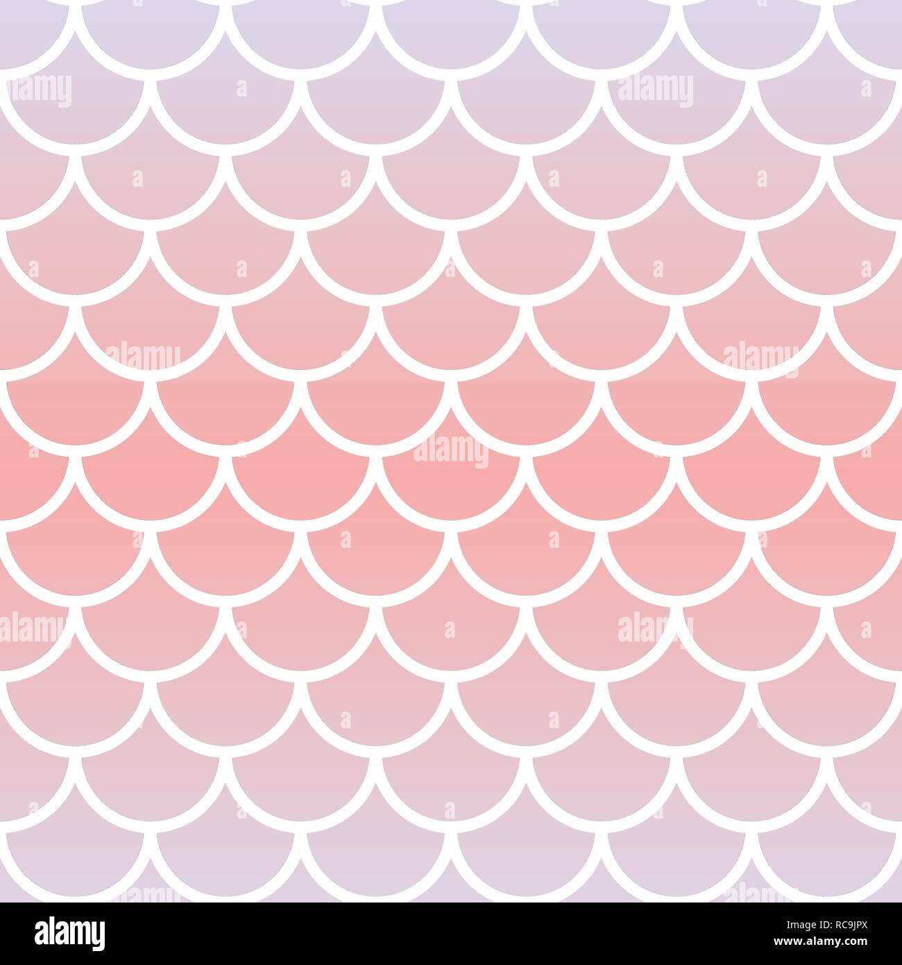 Vector fish scale repeat seamless pattern in pink and purple gradient
