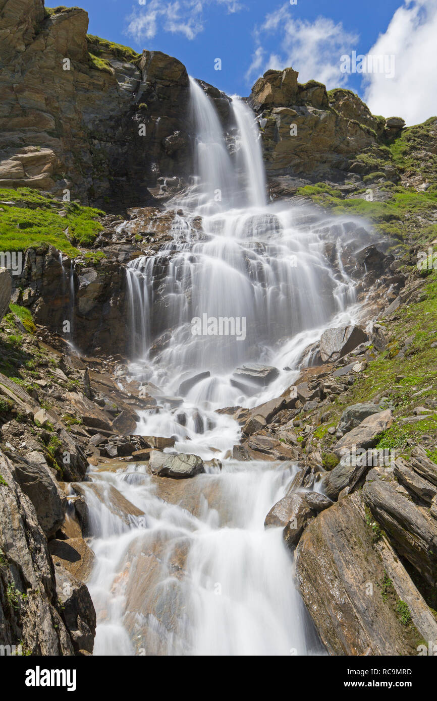 Nassfeld waterfall in the Hohe Tauern National Park, Carinthia / Kärnten, Austria Stock Photo