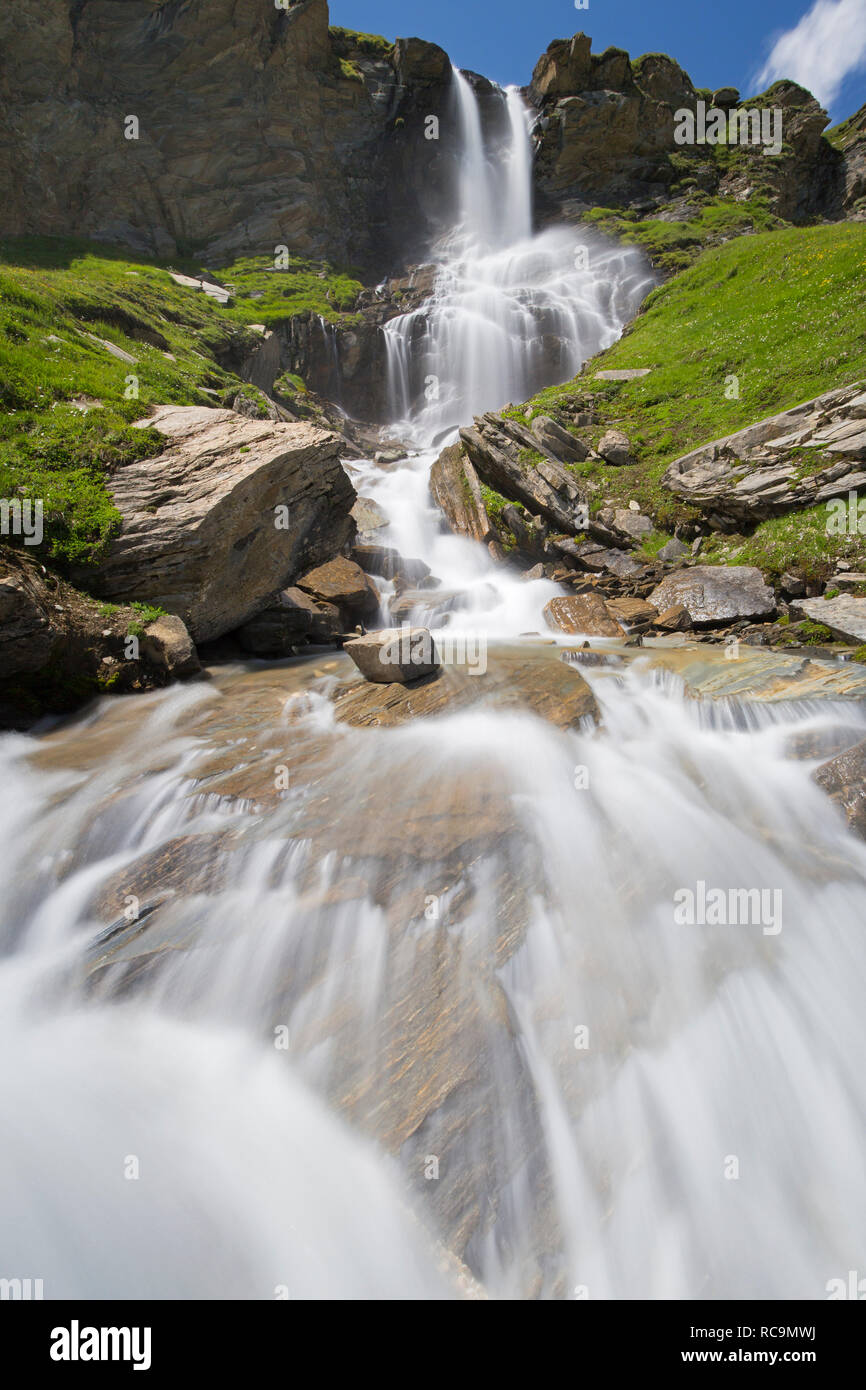 Nassfeld waterfall in the Hohe Tauern National Park, Carinthia / Kärnten, Austria Stock Photo