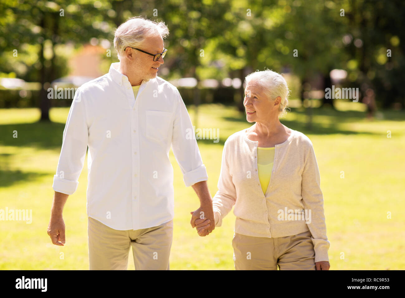 Grey haired old man walking hi-res stock photography and images - Alamy