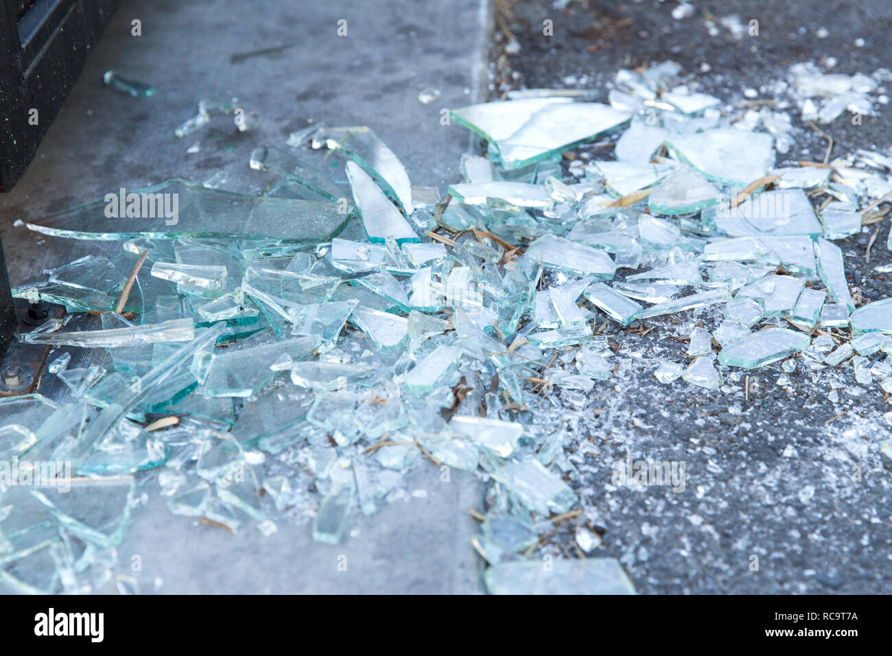 Broken glass floor smashed hires stock photography and images Alamy
