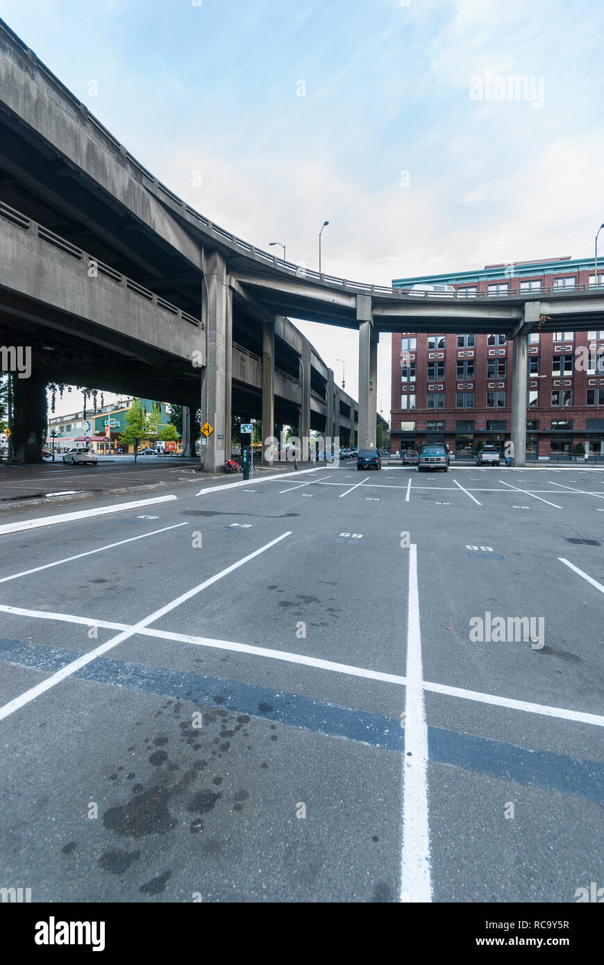 Parking lot at a county road hires stock photography and images Alamy