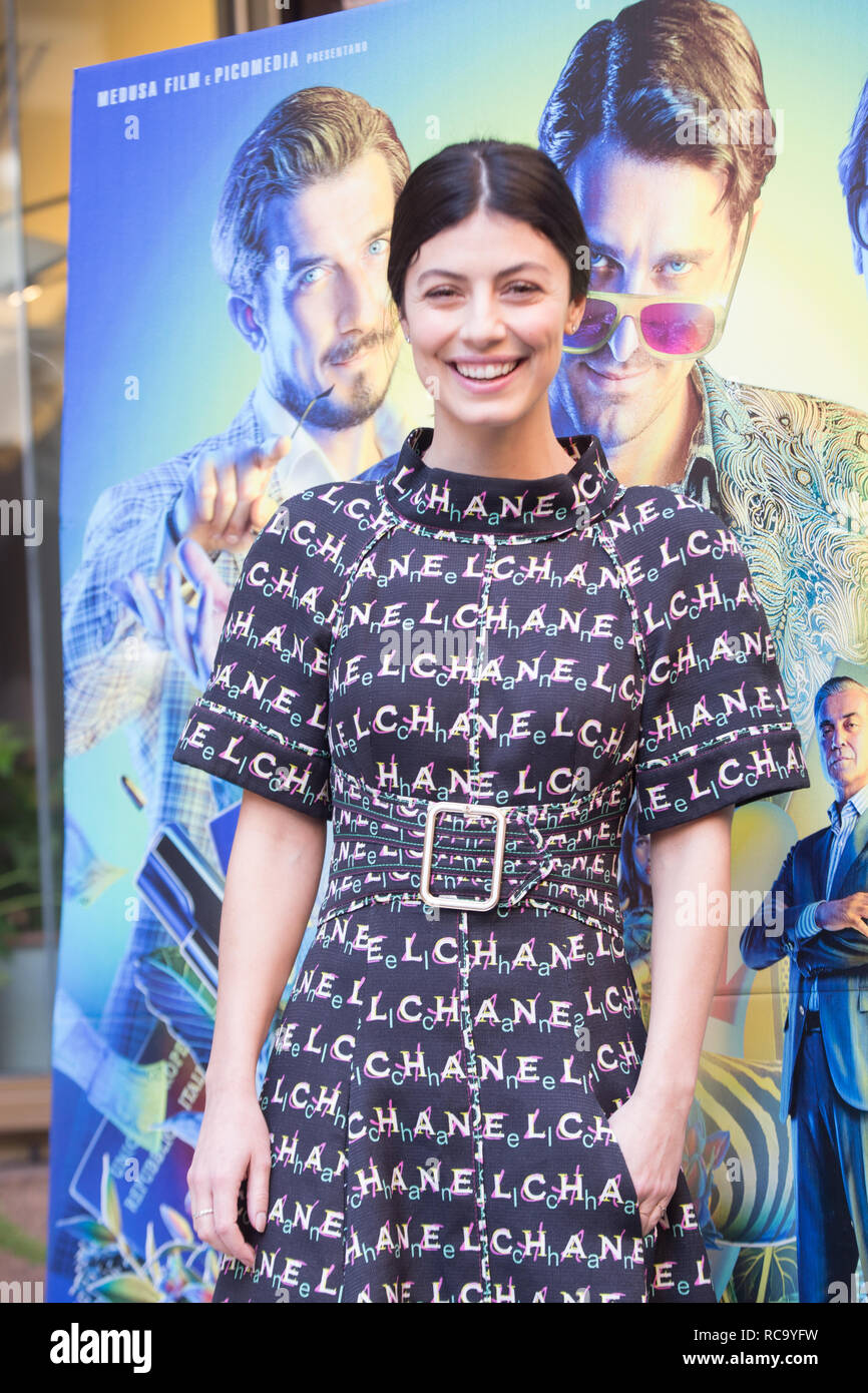 Roma, Italy. 14th Jan, 2019. Alessandra Mastronardi Photocall of the Italian film "L'Agenzia dei Bugiardi" Credit: Matteo Nardone/Pacific Press/Alamy Live News Stock Photo