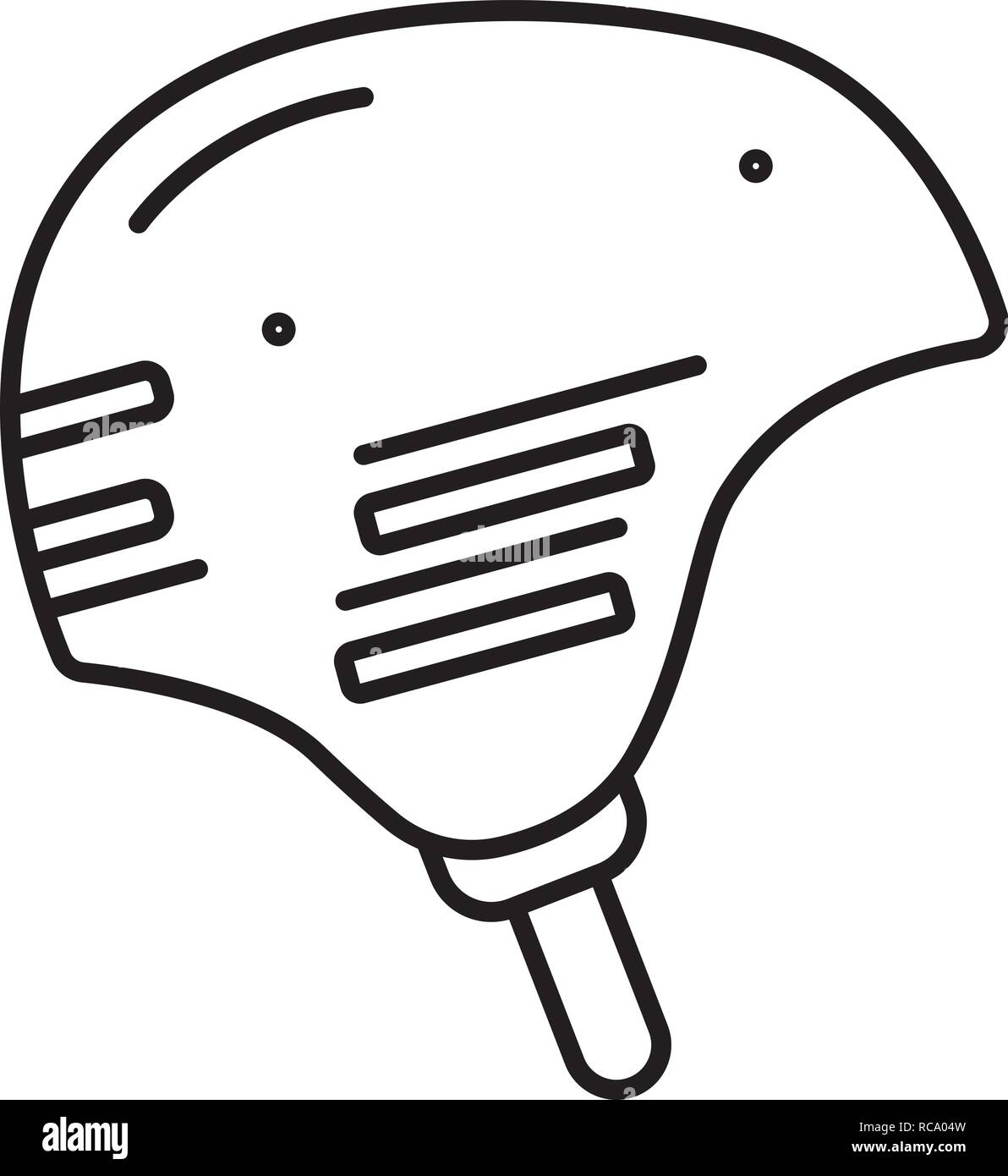 Rafting helmet icon, outline style Stock Vector