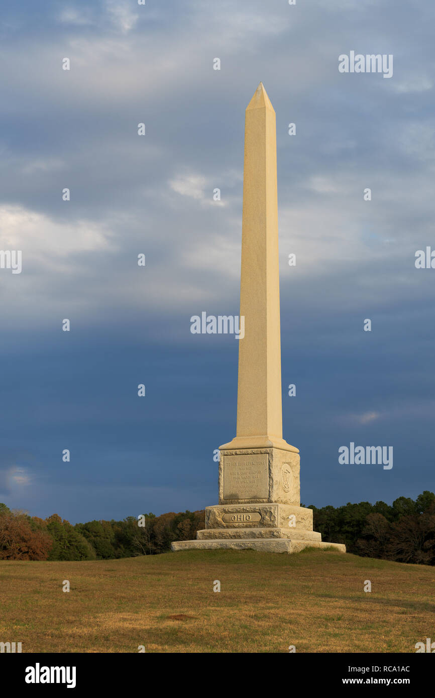 Ohio monument at the Andersonville Civil War Prison site at the